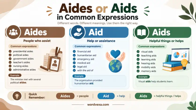 Aides or Aids in Common Expressions
