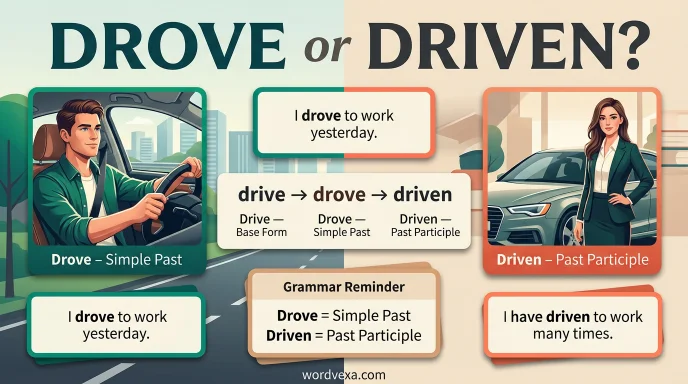 drove or driven