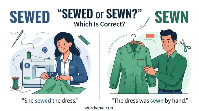 sewed or sewn