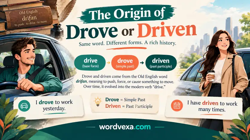 The Origin of Drove or Driven