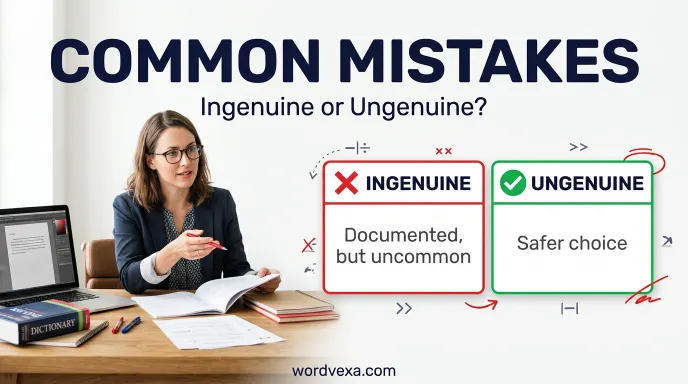 Common Mistakes
ingenuine or ungenuine