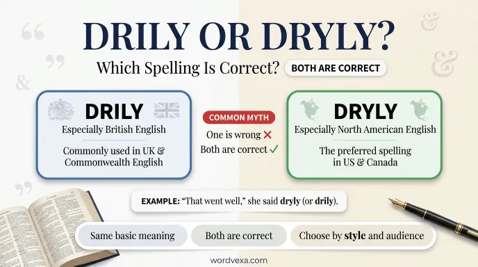 drily or dryly