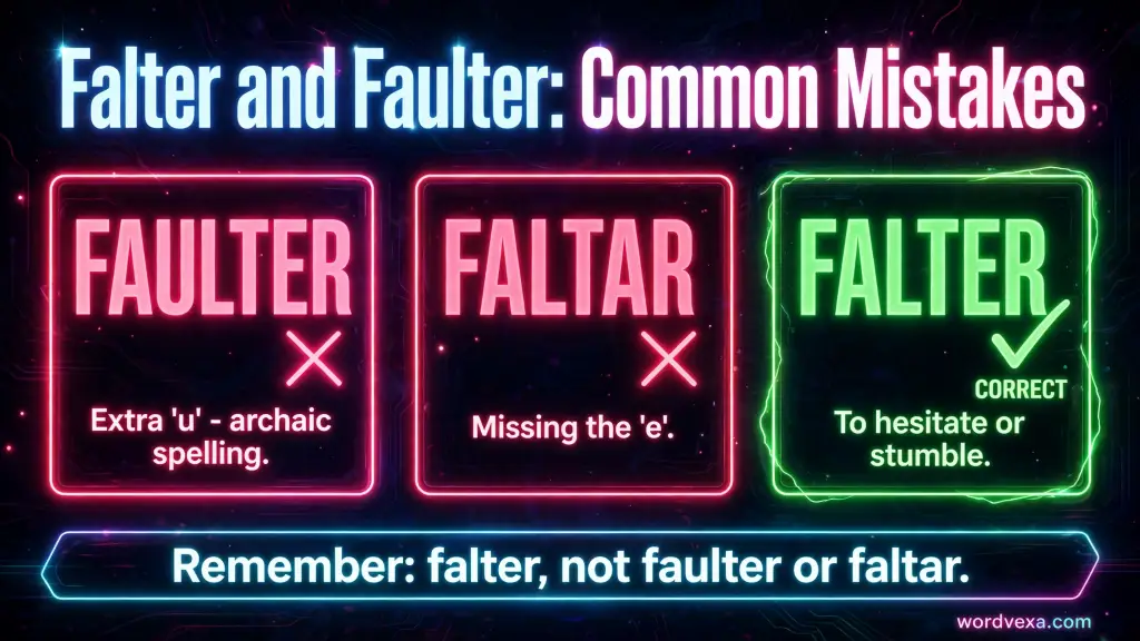 Falter and Faulter: Common Mistakes