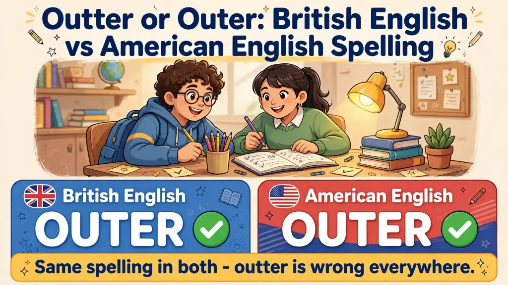 Outter or Outer: British English vs American English Spelling