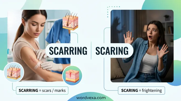 scarring or scaring