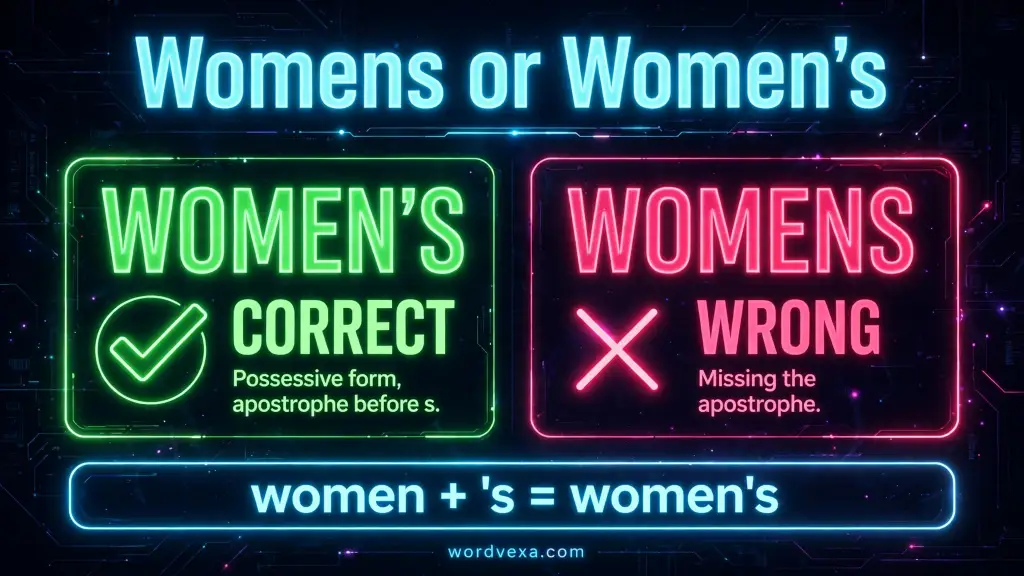 Womens or Women's